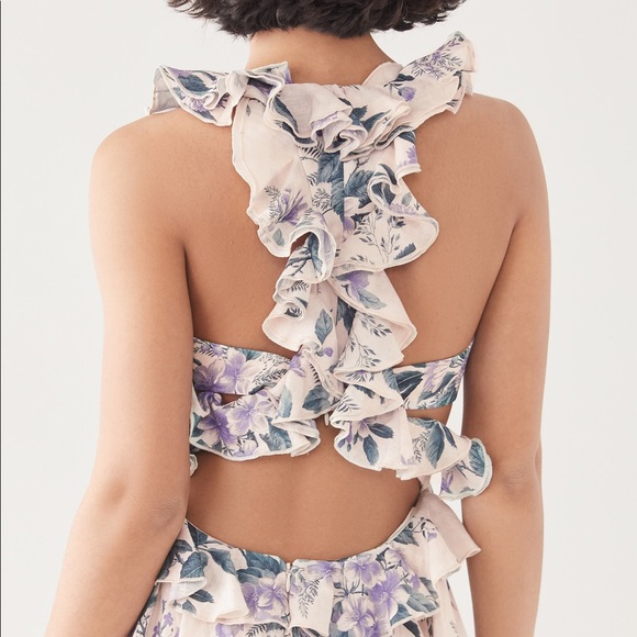 Like new Zimmermann Cassia Ruffled Floral Mini Dress. Size: 0 - Picture 5 of 11